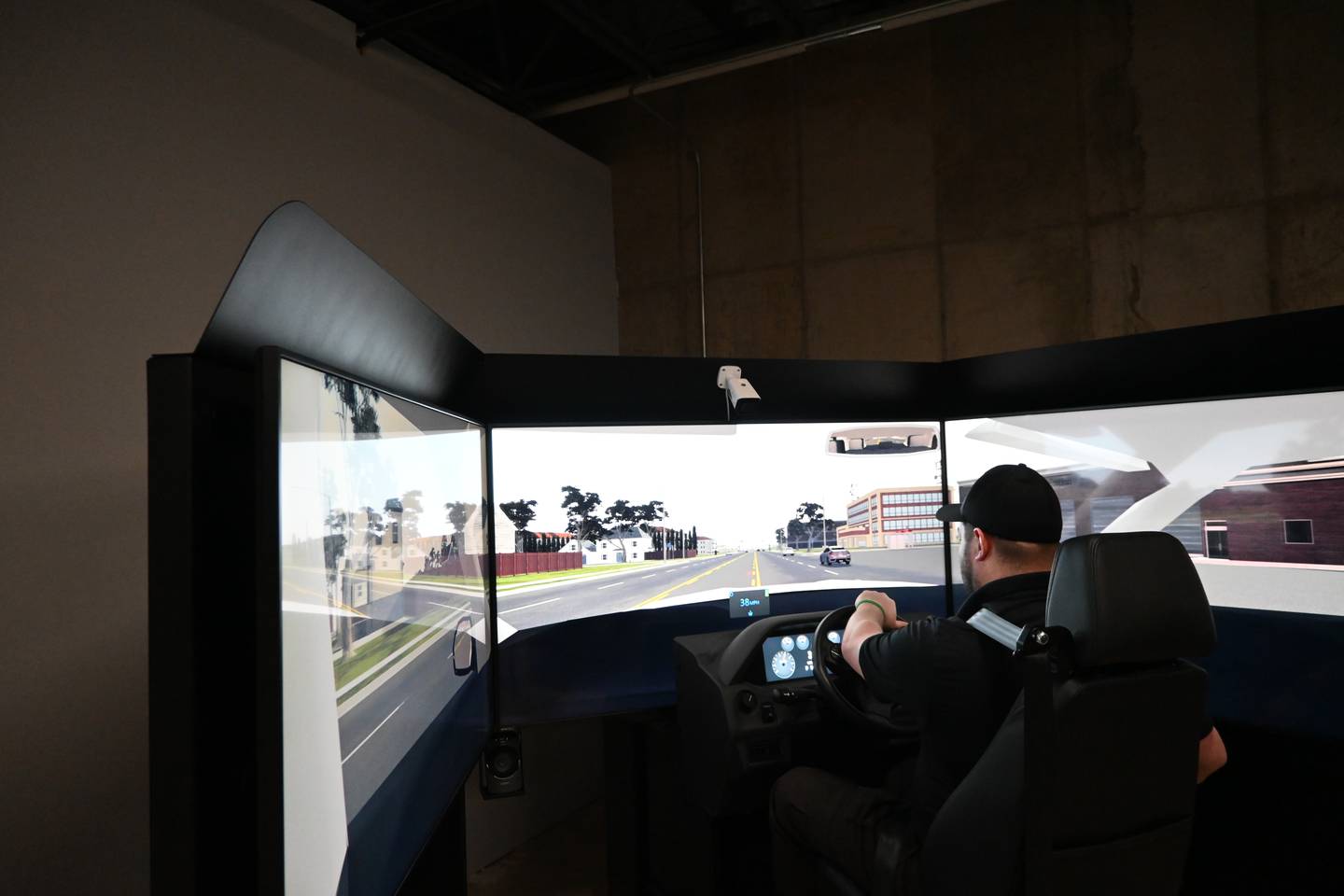 The Driving Simulator/Milo Range Pro 4 K Training Simulator combines driving and shooting simulation, enabling law enforcement officers to place themselves in actual situations they may encounter during their daily work day as officers.