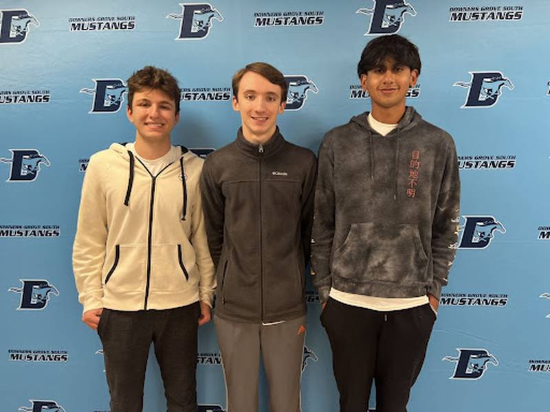 South High School students Ted Dulles, Alan Kwak, Taran Sooranahalli, and South High teacher Brandy Palmerin, were named the state winner for Illinois in the 2022-2023 Samsung “Solve for Tomorrow” contest.