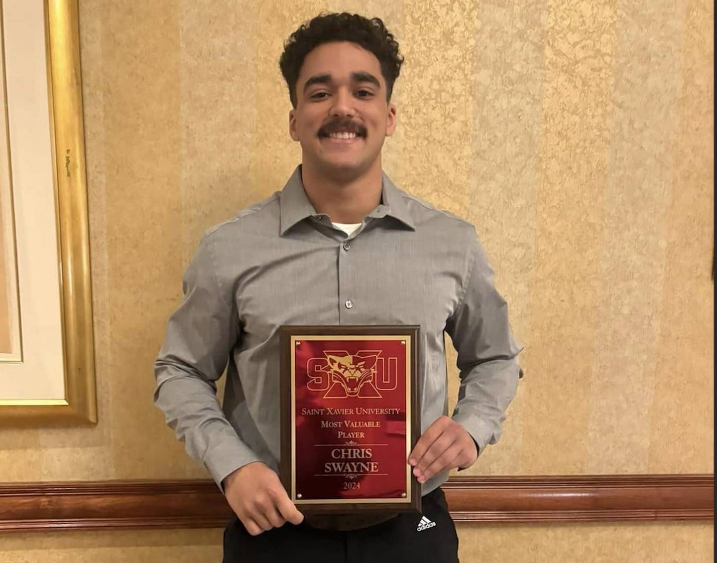 La Salle-Peru graduate Chris Swayne Jr., a junior at St. Xavier University, was named the Cougars' MVP, NAIA All-American third team and All-Mid-States Football Association Midwest League first team.