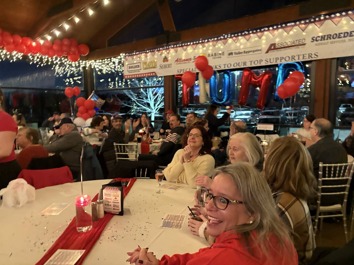 McHenry County-area supporters of President Donald Trump celebrate his inauguration Monday, Jan. 20, 2025, at Niko’s Grill and Pub near Marengo.
