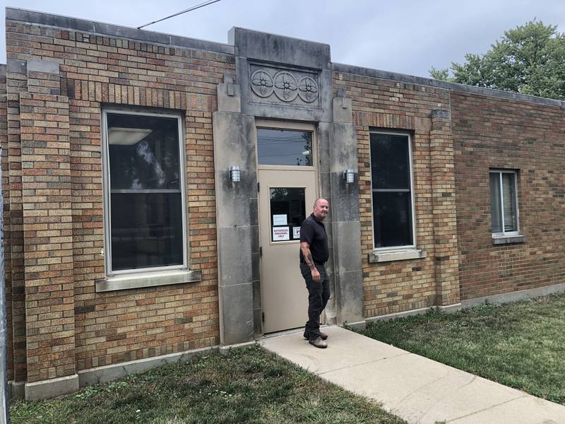 This 1940 building, seen here on Sept. 6, 2023, was the office for four people including Superintendent of Utilities James Grant until Harvard moved staff into a renovated building next door, purchased as part of its wastewater treatment plant expansion.