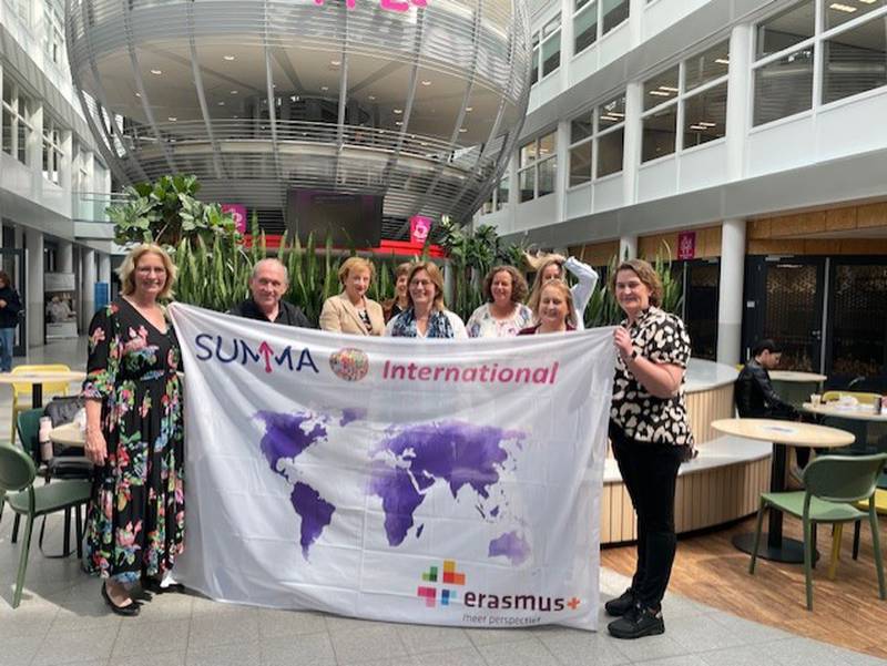 Illinois Valley Community College psychology professor Rick Mangold (second from left) spent two weeks in The Netherlands for the second half of a professional study abroad program. Last fall, Mangold hosted Judith DeKloe and in spring he joined her at Summa College, a vocational college located in Eindhoven, where she is retention coordinator.