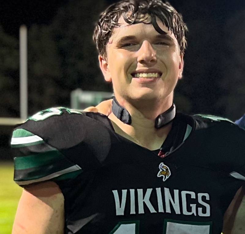 Connor Chamberlain, 16, is resting at home after the North Boone Vikings football player was airlifted Friday from a Class 3A first-round playoff game at Richmond-Burton High School.