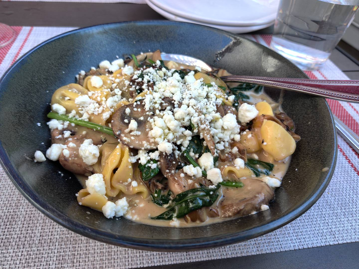 Wild mushroom sacchetti at Gia Mia in Geneva.