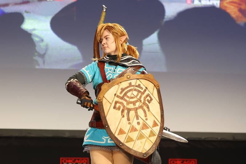 Cosplayer Searincosplay dressed as Link, from the Nintendo games Zelda, won best-in-show for the Cosplay Central Showcase at C2E2 Chicago Comic & Entertainment Expo on Sunday, April 2, 2023 at McCormick Place in Chicago.