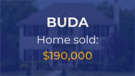 Sale closed in Buda: $190,000 for a single-family home
