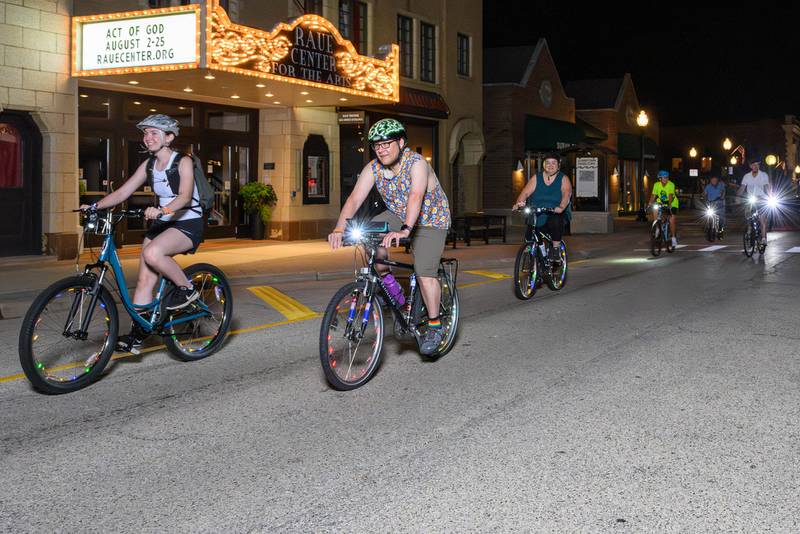 Raue Center for the Arts - Pedal Into the Night with Raue Center’s Night Owl Bike Ride