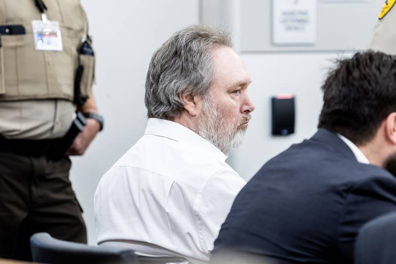 Patrick Gleason faces a charge of first-degree for the murder of Daniel Rios III, 52, at the Will County Courthouse on Sept. 24, 2025.