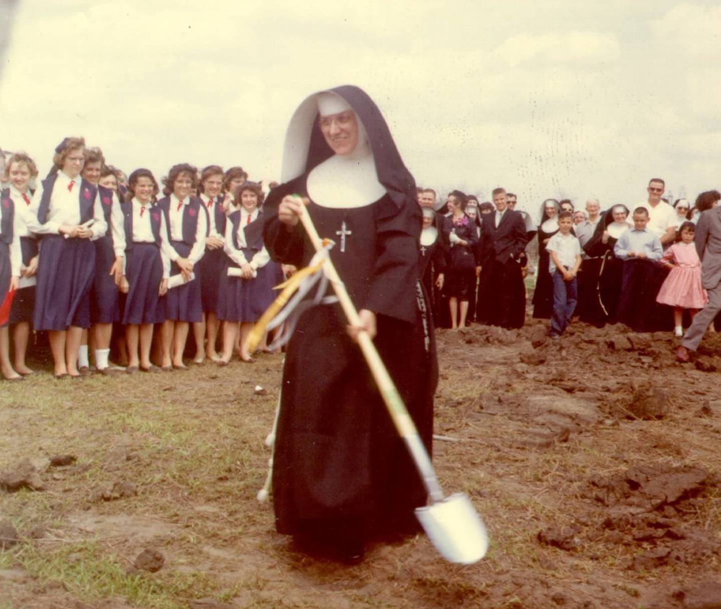 On Sunday, May 14, 1961, Mother M. Adeline Mazure turned the first spadeful of earth for what would become the new Ascension Saint Joseph – Joliet.