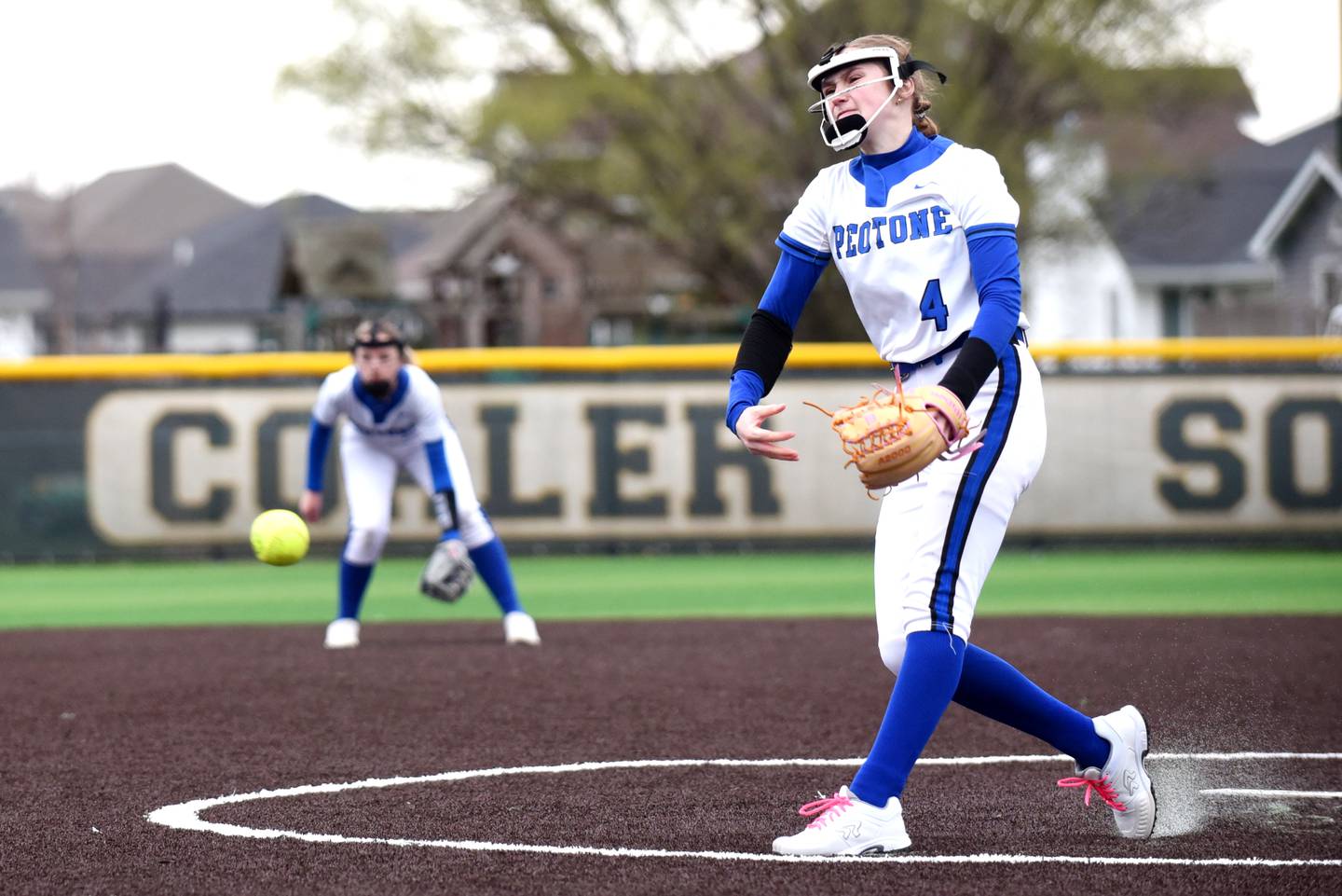 Peotone's Sophie Klawitter throws a pitch during a game at Coal City Wednesday, April 9, 2025.