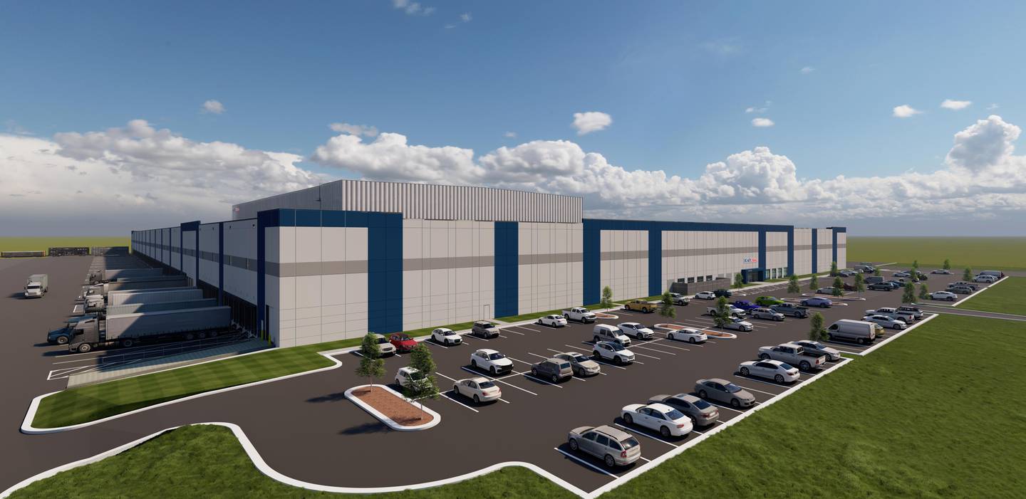 An illustration of a 775,000 square-foot Kraft Heinz distribution facility the company announced on Thursday, July 13, 20923. Once built, the facility is expected to bring more than 150 jobs to DeKalb and the surrounding region, officials said.