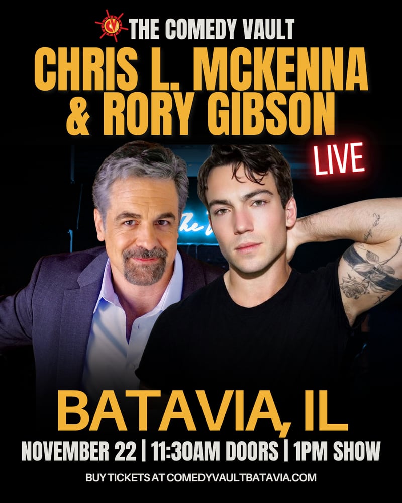 Chris L. McKenna (“Jack Brennan”) and Rory Gibson (“Michael Corinthos”) will appear at The Comedy Vault in Batavia for a matinee show on Nov. 22, 2025.