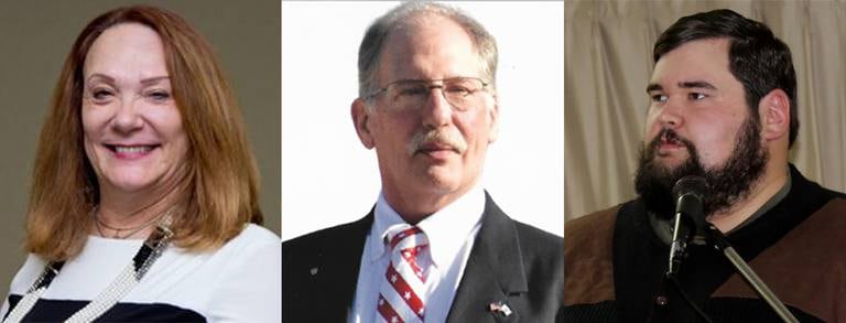 The Republican candidates running for the McHenry County Board in District 6 include, from left to right, Pamela Althoff, Carl Kamienski and Erik Sivertsen.
