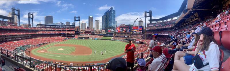Fans await the first pitch at Busch Stadium in St. Louis on Sunday, Aug. 6. The Cardinals traded six players in 10 ten days, five over the weekend before the trade deadline. Players said it's always tough to see their teammates be traded.