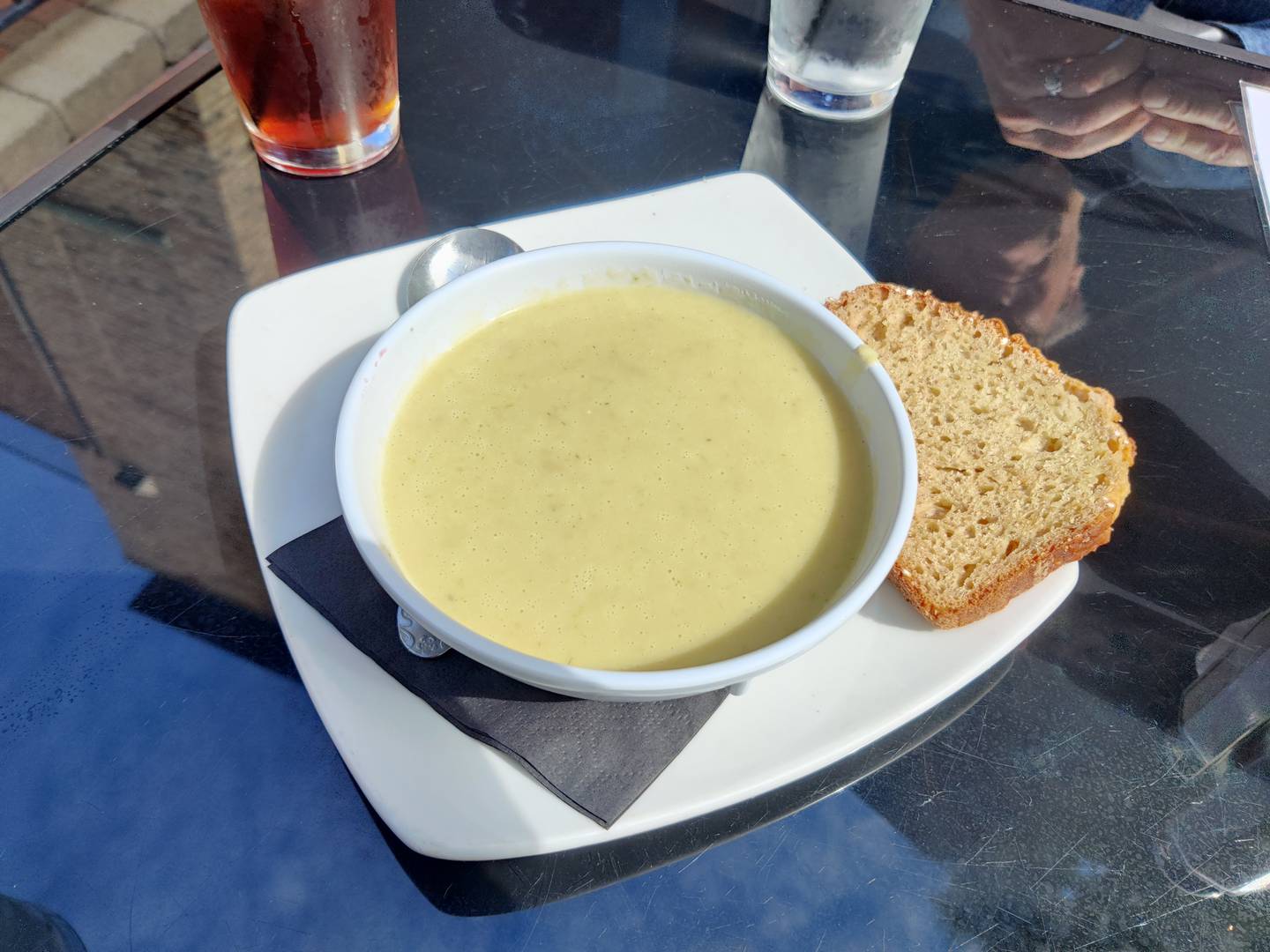 A bowl of potato and leek soup at McNally's Irish Pub & Kitchen in downtown St. Charles.
