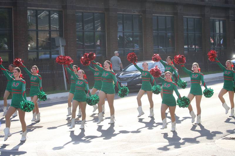 The L-P Cavalettes march during the L-P homecoming parade on Thuesday, Oct. 2, 2025 downtown Peru.