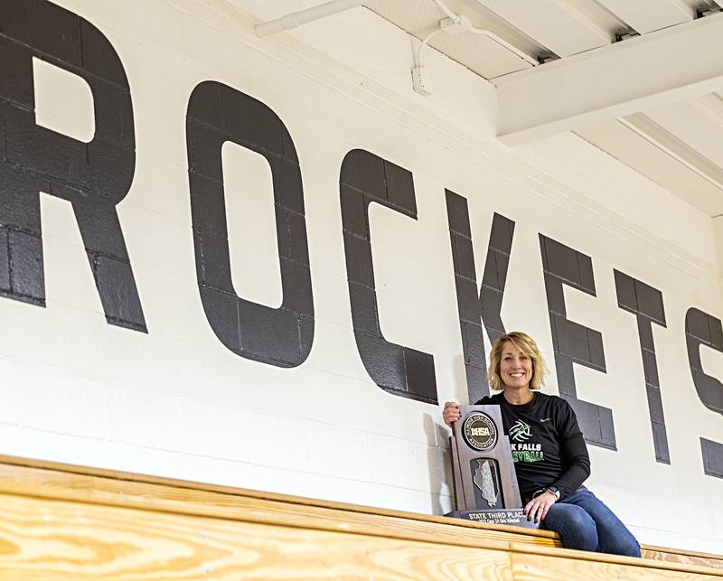 Rock Falls’ Sheila Pillars has been named SVM’s 2023 Volleyball Coach of the Year. The Rockets placed third in the 2A state tournament.