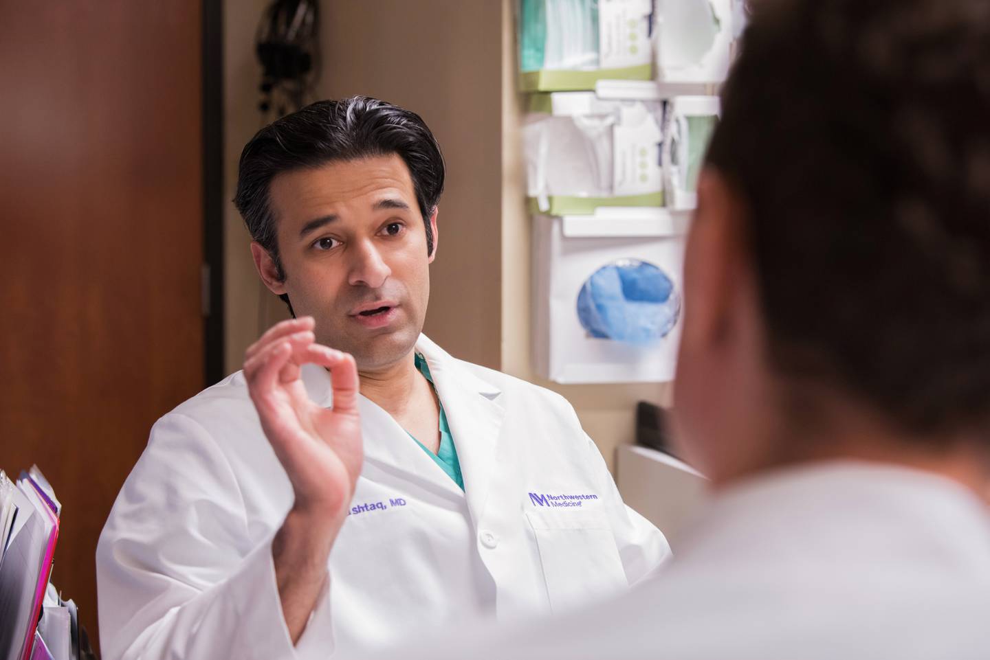 Dr. Nauman Mushtaq , a cardiologist at Northwestern Medicine Delnor Hospital in Geneva. Dr.  Mushtaq is medical director of cardiology for Bluhm Cardiovascular Institute in the western suburbs.
