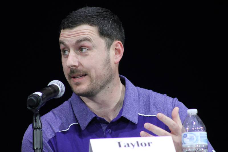 Taylor Payne appears Thursday, March 16, 2023, during a Dixon board of education candidate forum at Dixon Theatre.