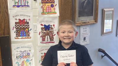 Prophetstown library names Christmas Coloring Contest winner
