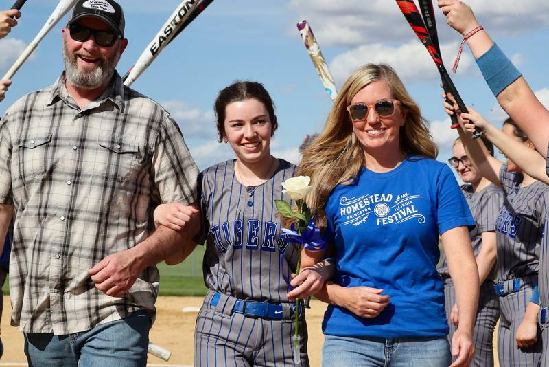 Princeton senior Josie Leone was recognized on Senior Night Tuesday at Little Siberia Field.