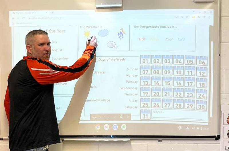 Jason VanPelt teaches special needs students at Prairie View Elementary School in Sandwich. (Photo provided)