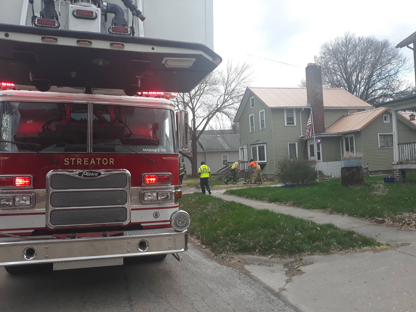 Streator, Reading and Grand Ridge firefighters extinguished a fire Saturday, April 15, 2023, on the 200 block of La Salle Street in Streator.