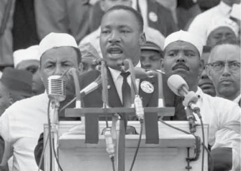 On Monday, the nation celebrated civil rights activist Dr. Martin Luther King Jr. In this Aug. 28, 1963 photo, King addresses marchers during his “I Have a Dream” speech at the Lincoln Memorial in Washington, D.C.