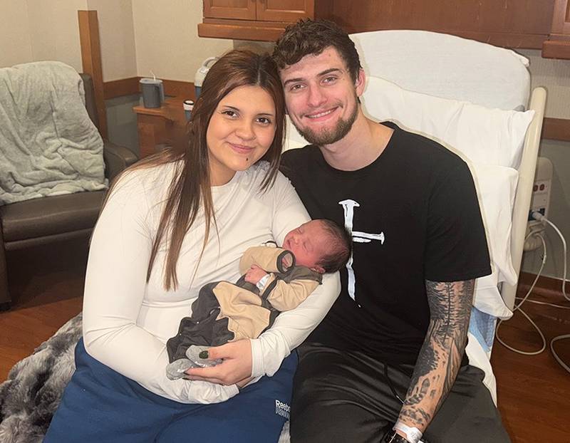 Morris Hospital’s first baby of 2025 arrived just moments after the New Year rang in. Baby boy Zedekiah Dillon was born January 1, 2025, at 12:34 a.m. He is the son of Zitlaly Rodriguez and Garrett Dillon of Morris.
