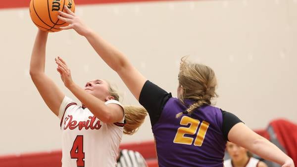 Photos: Hall dominates Mendota in girls basketball