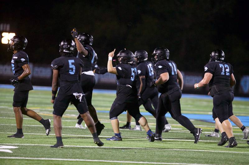 Willowbrook celebrates a field goal against Downers Grove South on Friday, Sept. 20, 2024 in Villa Park.