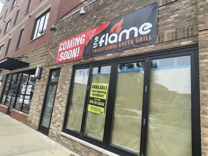 The Flame Traditional Greek Grill is seen Oct. 27, 2023 in downtown DeKalb.