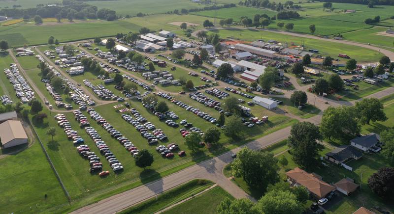 An aerial view of the 102nd Marshall-Putnam Fair on Thursday, July 13, 2023 in Henry.