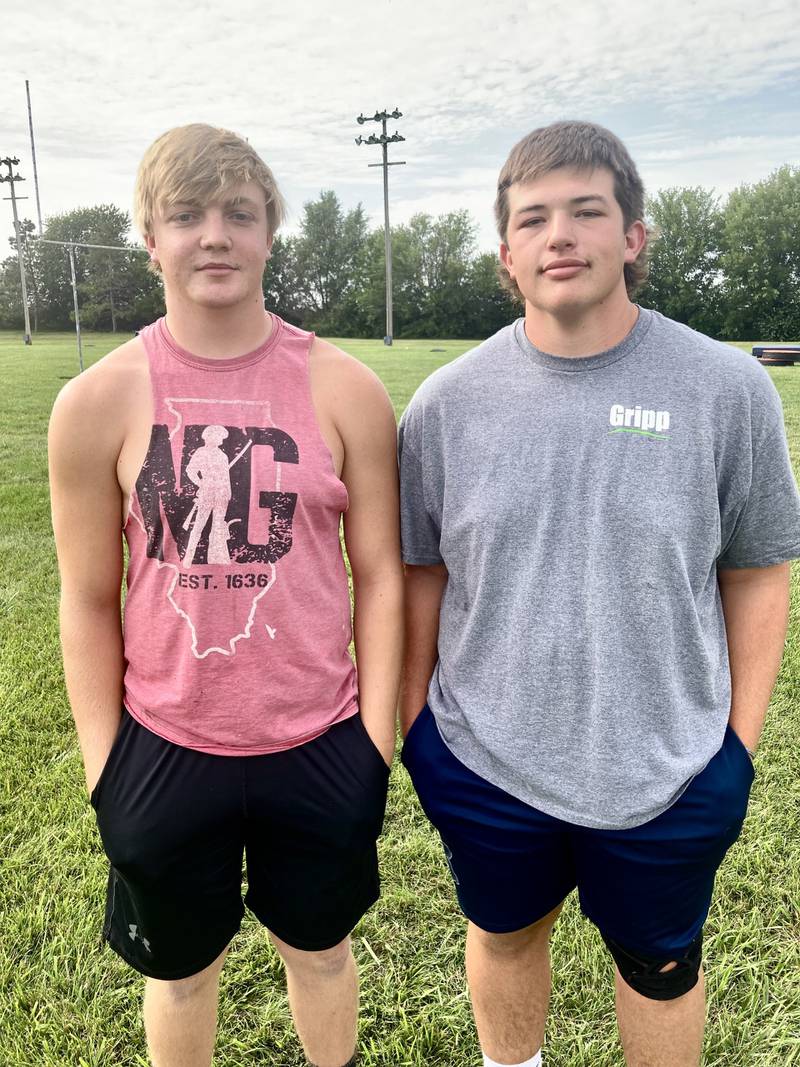 Bureau Valley senior Connor Scott (left) put on about 25 pounds of "good weight" to get stronger while teammate Jon Dybek dropped 10 pounds to get quicker.
