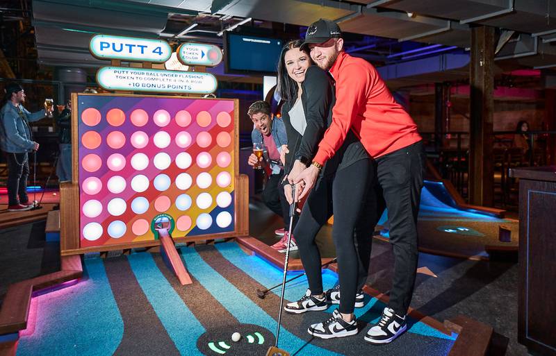 Puttshack in Oak Brook is offering mini-golf specials for Valentine's Day.