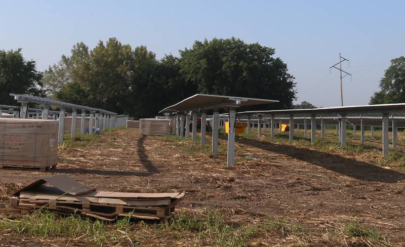A new solar farm is being erected near the intersection of Epperson Road and Peggy Lane in Princeton. The solar farm is located next to Republic Services building.
