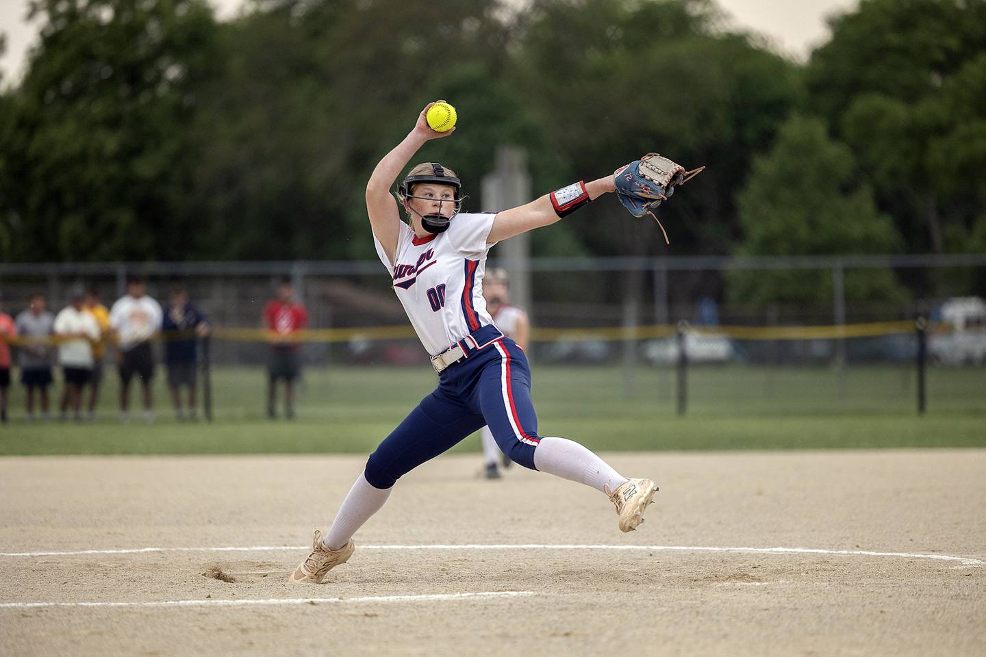 Belvidere North’s Ava Morris fires a pitch against Sterling Friday, May 30, 2025, in the Class 3A Regional final in Dixon.