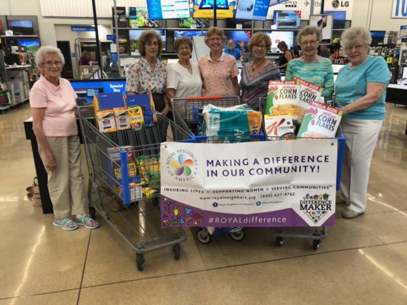 New Bedford Royal Neighbors #1491 purchased items for Bureau Valley. Pictured are Ruth Debolt, Mary Hartz, Lois Swanson, Helen Hardesty, Nancy Hartz, Joanne Nelson and Adrian Lind.