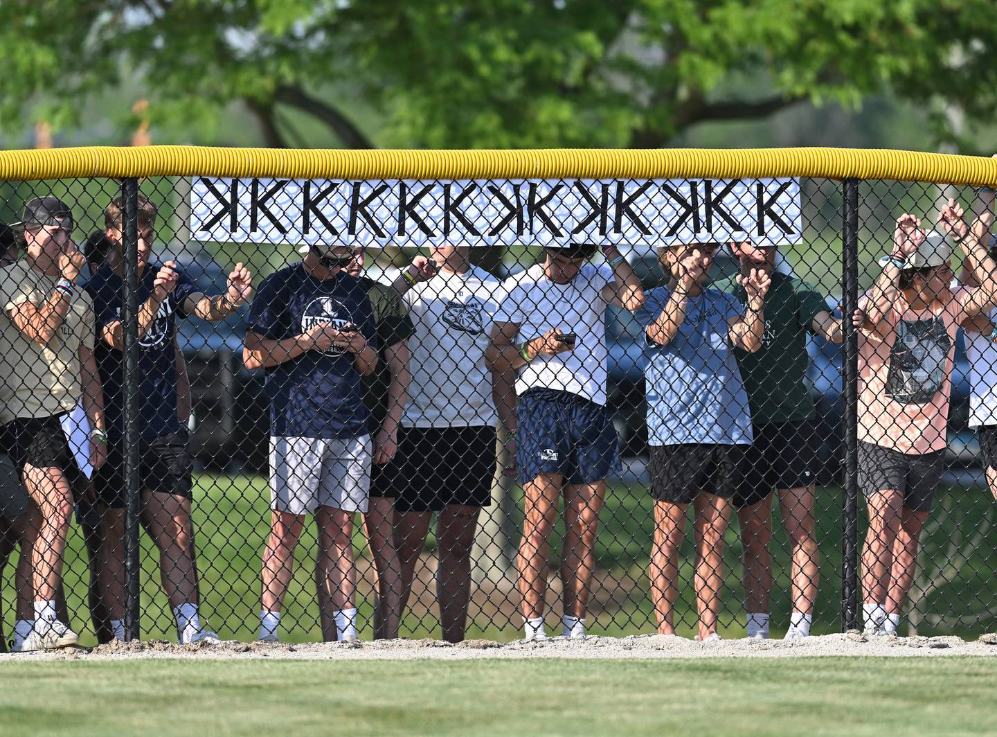 Lemont's fans tallying up the strikes during the Lemont Class 3A Sectional Final game against Ottawa on Friday, June 2, 2023, at Lemont.