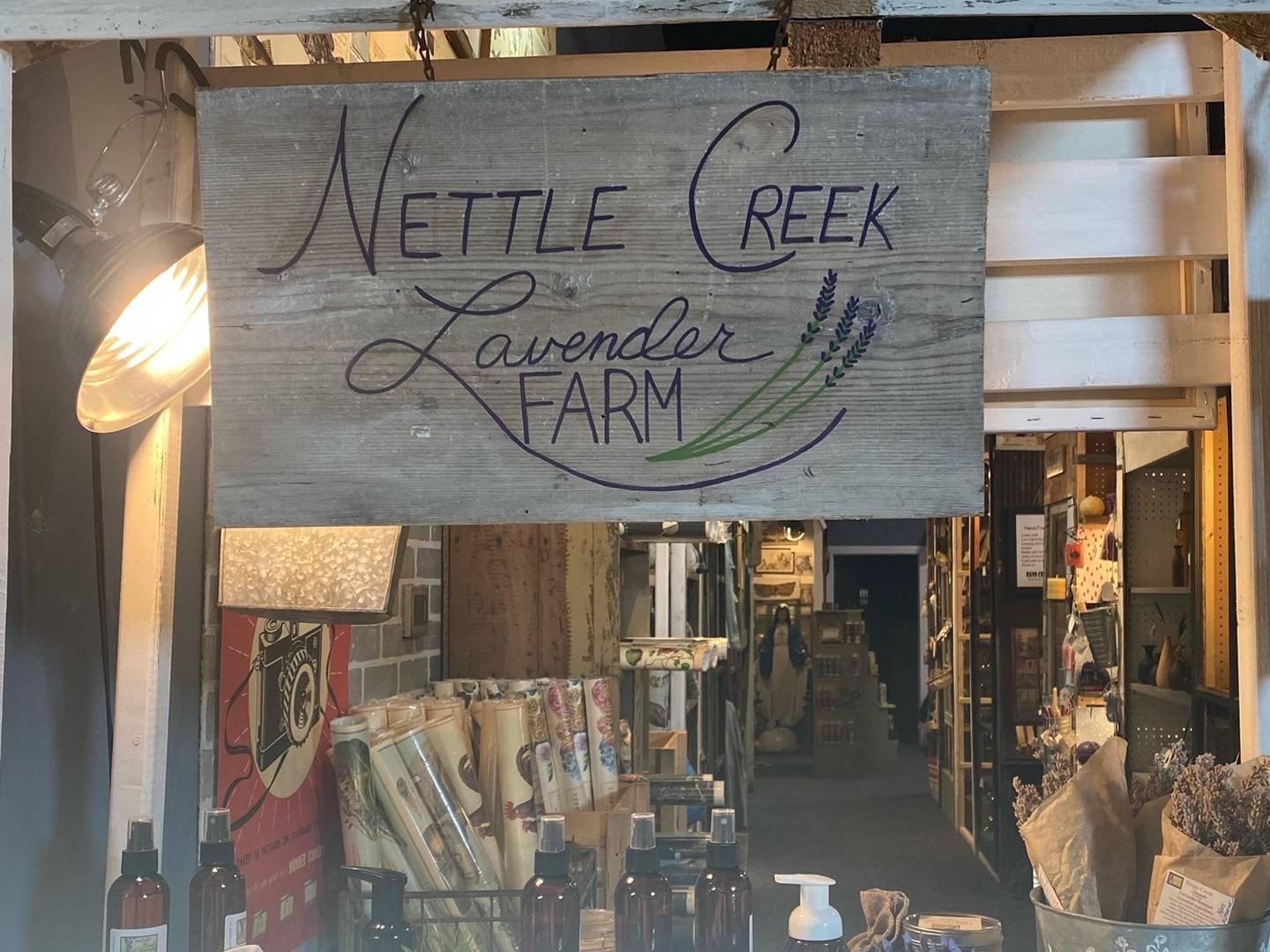 Nettle Creek Lavender Farm's booth at True North. Nettle Creek Lavender Farm is a small family owned farm located in Morris. For more information visit https://www.nettlecreeklavenderfarm.com