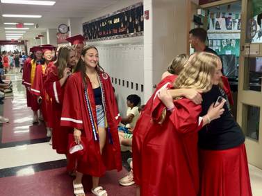 Time machine: Graduating Yorkville seniors parade through their old elementary school
