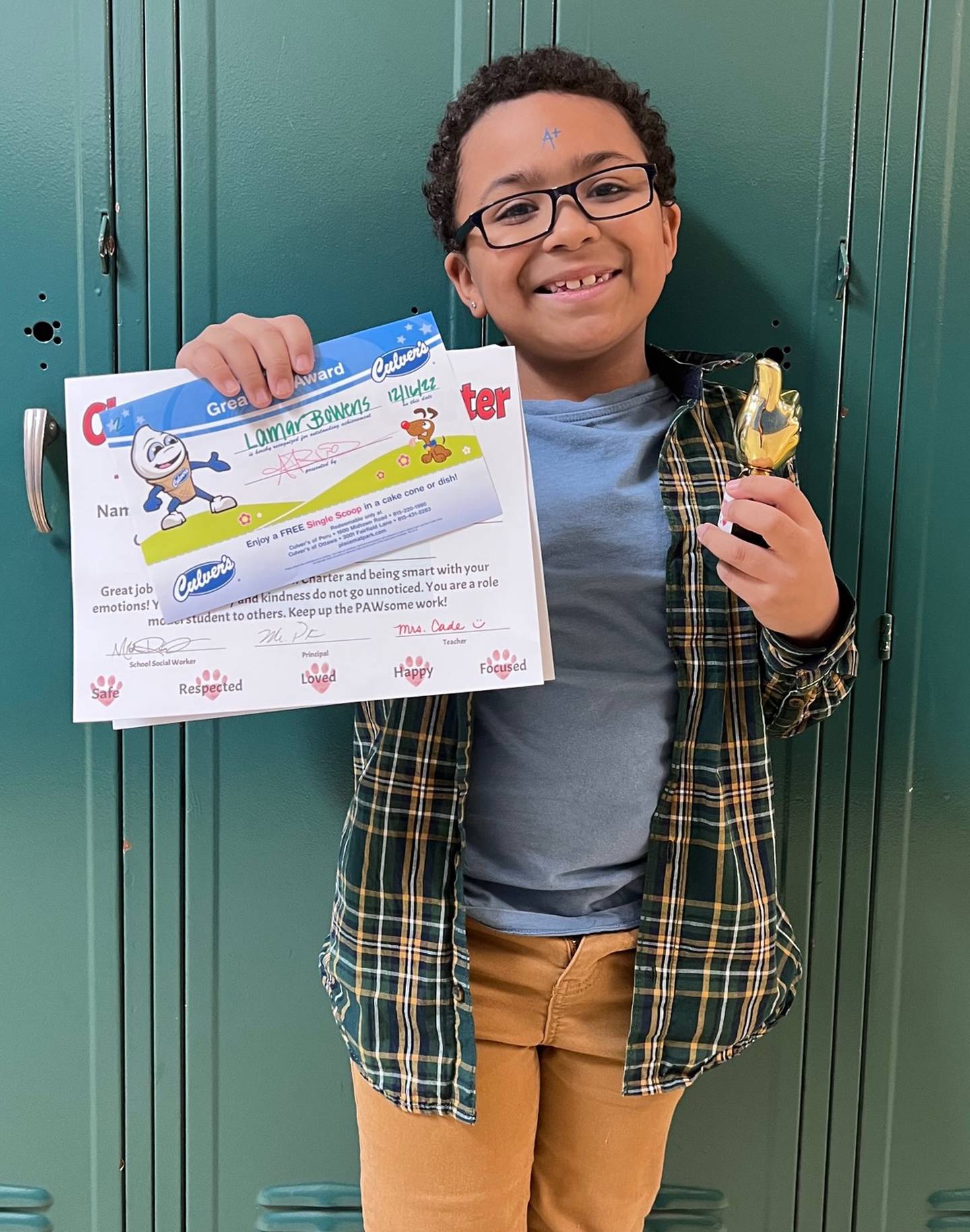Jefferson Elementary School in Ottawa named its Champions of the Charter for December 2022.