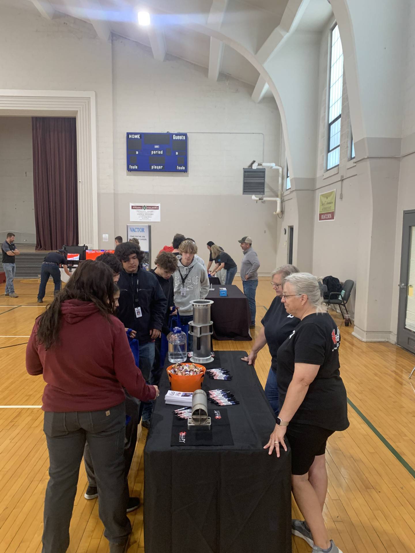 Students visited booths set up by manufacturers and other job resources Thursday, Oct. 3, 2024, at the Streator Incubator for Manufacturing Day.