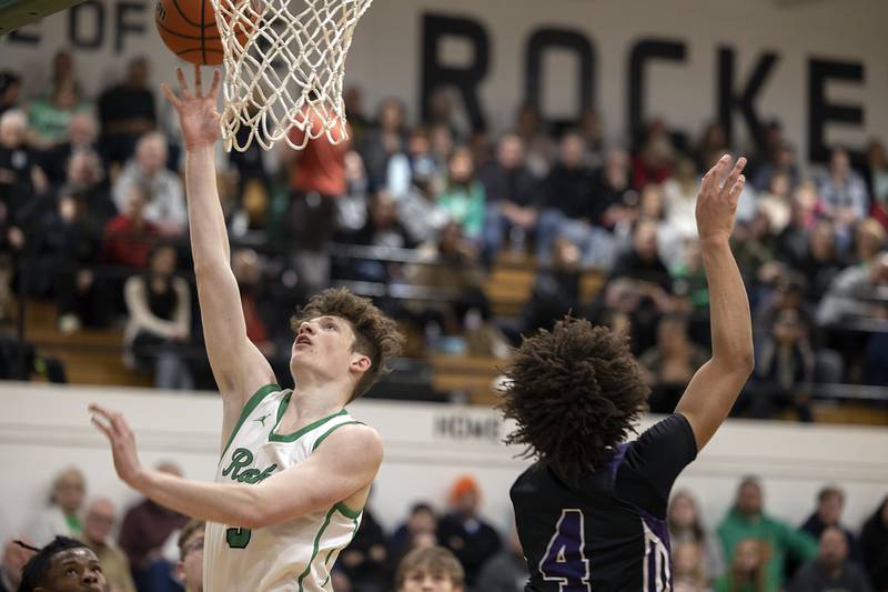 Rock Falls’ Ryken Howard puts up a shot Friday, Feb. 3, 2023 against Rockford Lutheran.