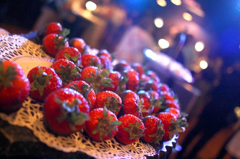 Chocolate strawberries were part of the spread  during the Shaw Local Media Best of the Fox celebration at Lou’s Lounge at the Dole in Crystal Lake on Thursday, Sept. 18, 2025.
