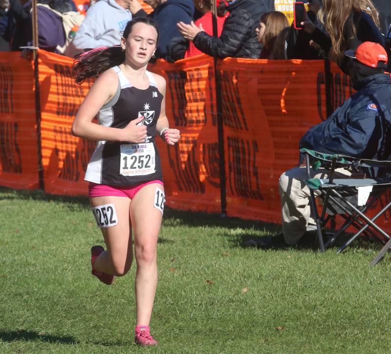 Fenwick's Emma Brennan competes in the Class 2A State Cross Country race on Saturday, Nov. 4, 2023 at Detweiller Park in Peoria.