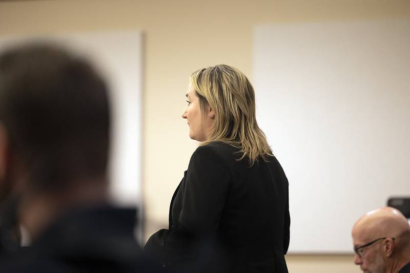 Assistant State's Attorney Heather Kruse speaks the state’s position Monday, March 17, 2025, on the defense’s want to include video evidence during a hearing for Jonathon Gounaris.