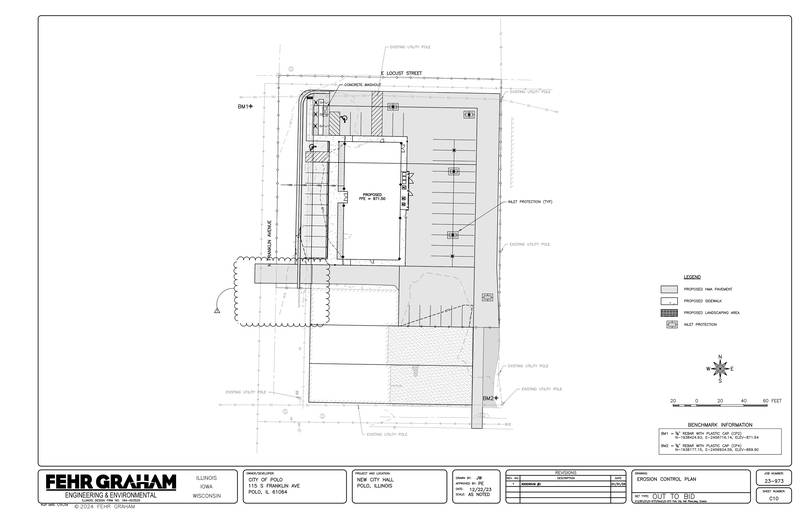 An overhead view of the new municipal building for the city of Polo and Buffalo Township currently being constructed at 118 N. Franklin Ave., Polo.