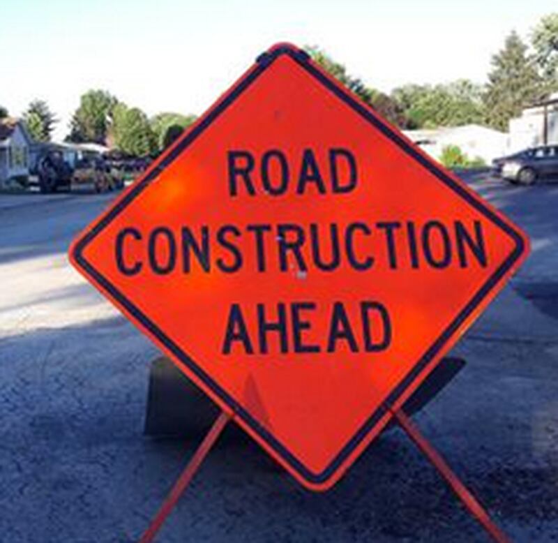 Road work sign