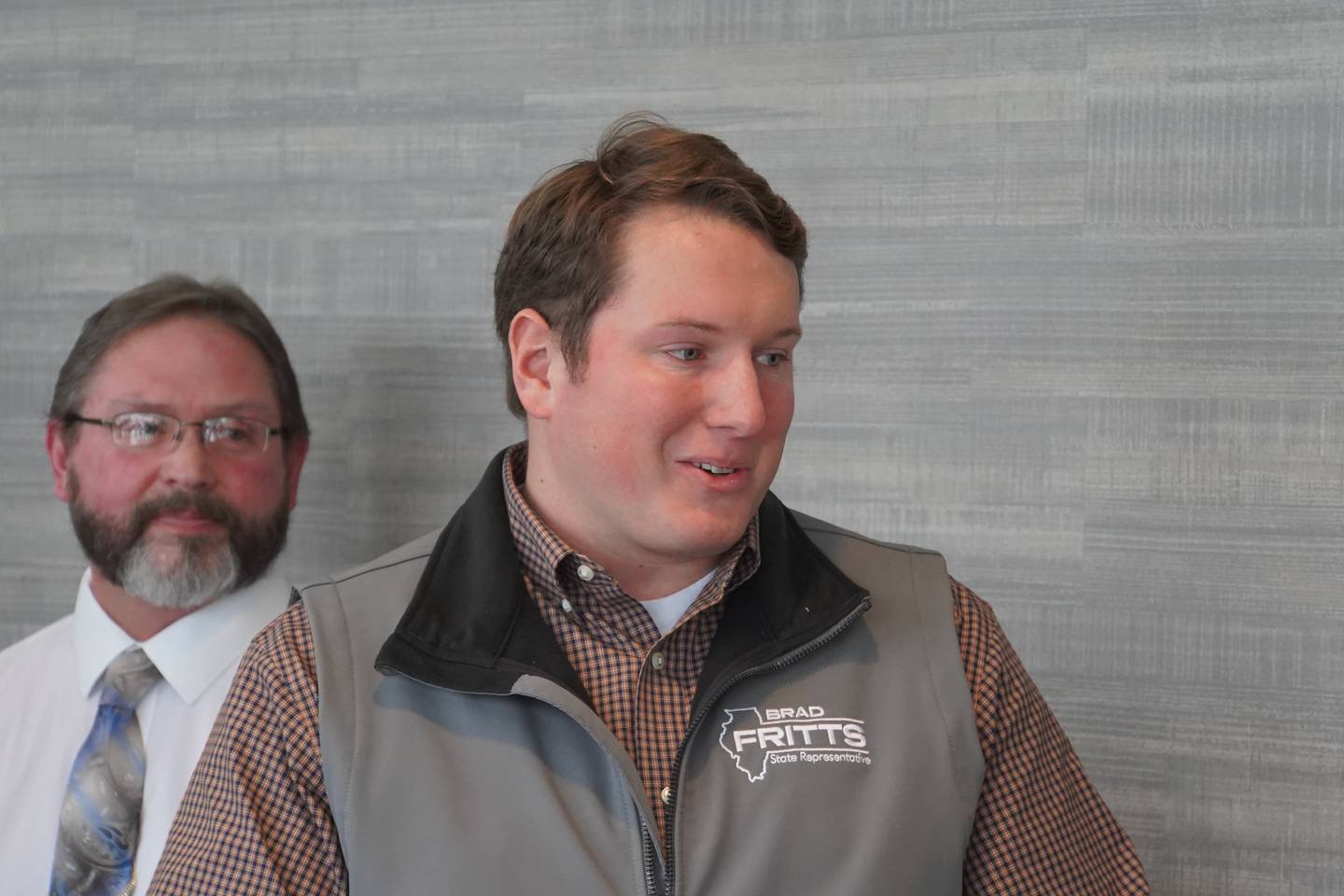 State Rep. Bradley Fritts (R-Dixon) speaks at a ribbon cutting for Rochelle Community Hospital's behavioral health services clinic on Tuesday, Dec. 2, 2025.